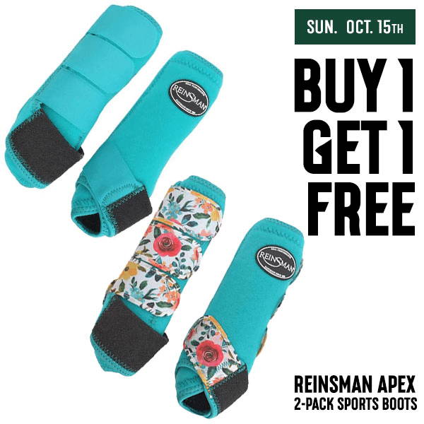 reinsman apex 2 pack perforamnce sport boots for horses cheap splint boots bogo