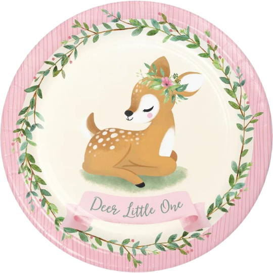 Deer Little One plate with deer on it