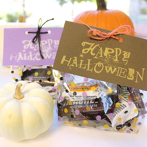 Stamped Halloween Treat Bags | Happy Halloween Stamp