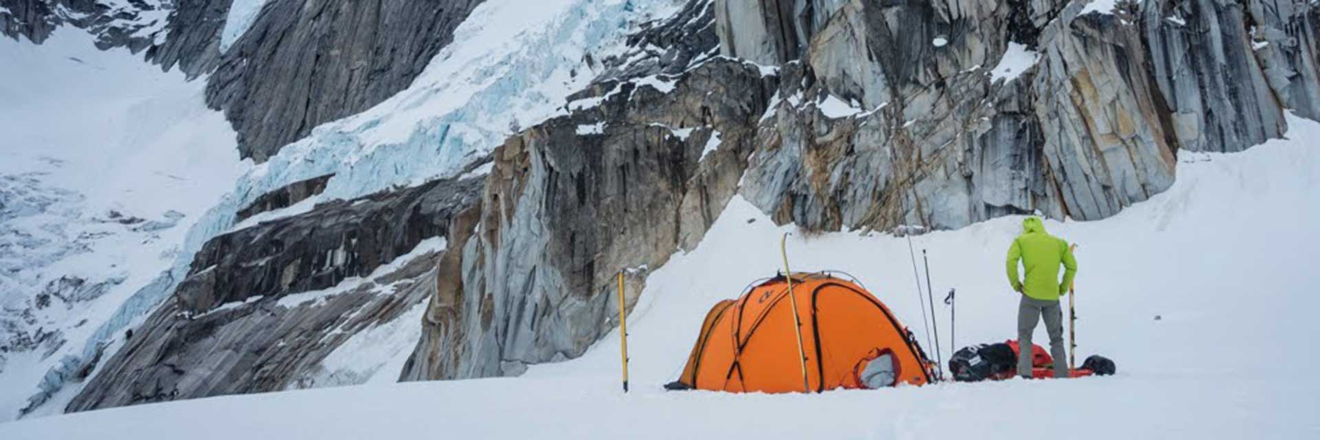 Camp at the East Buttress of Middle Triple Peak