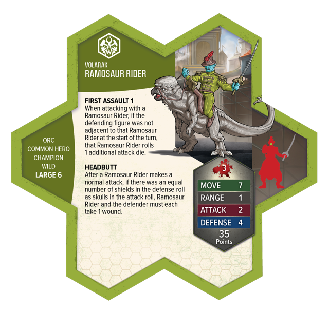 Ramosaur Rider army card