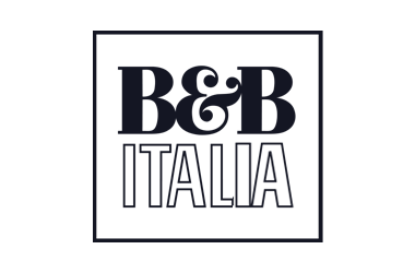 B&B Italia logo in dark color on a white background.
