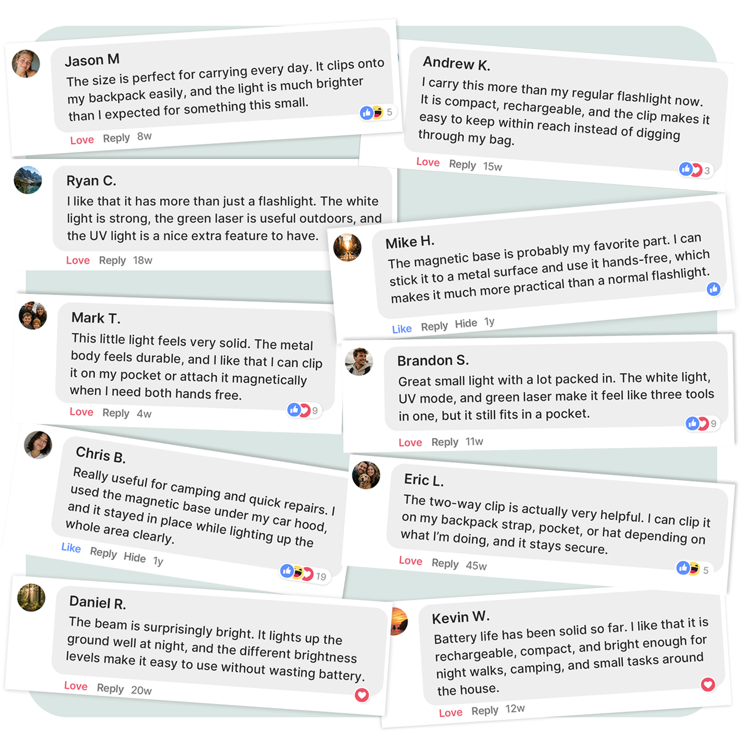 Customer reviews about a product, featuring various opinions and feedback.