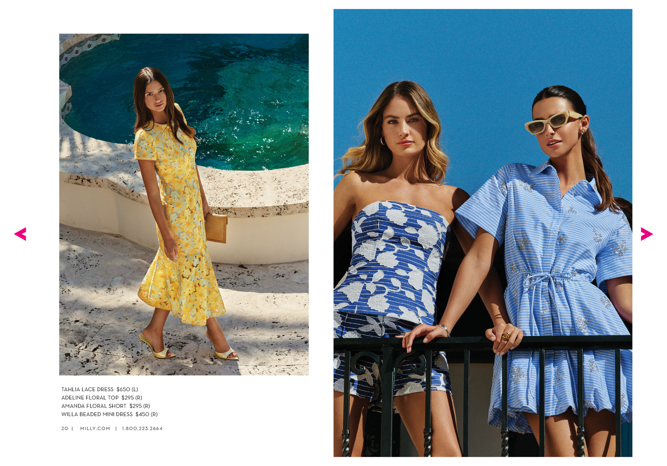 Model wears MILLY's Summer '26 Collection