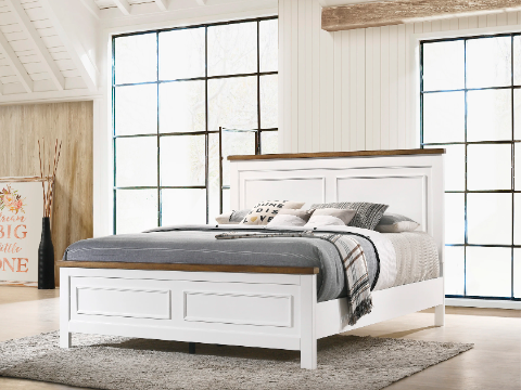 vintage wooden bed 