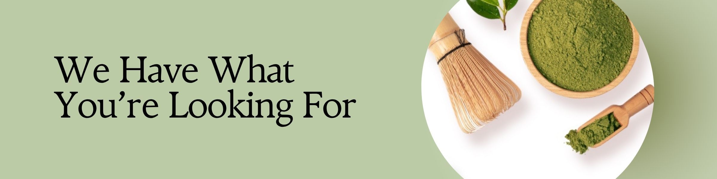 Text promoting a product with a green background and utensil imagery.