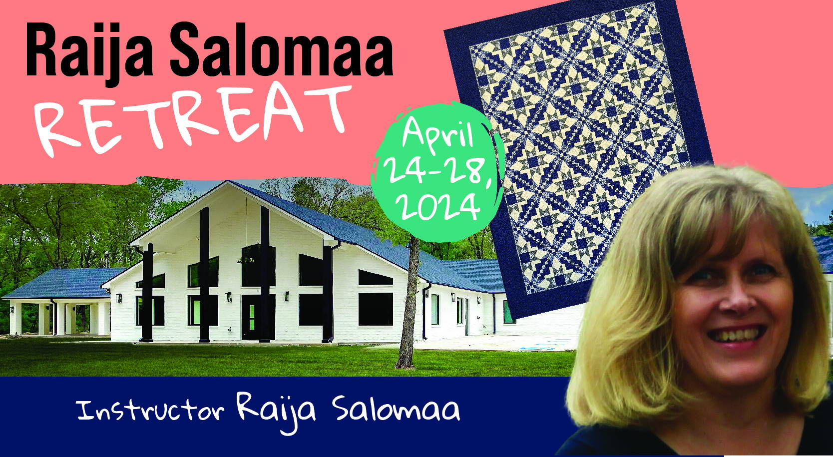 Raija Salomaa April 24-28, 2024 retreat graphic