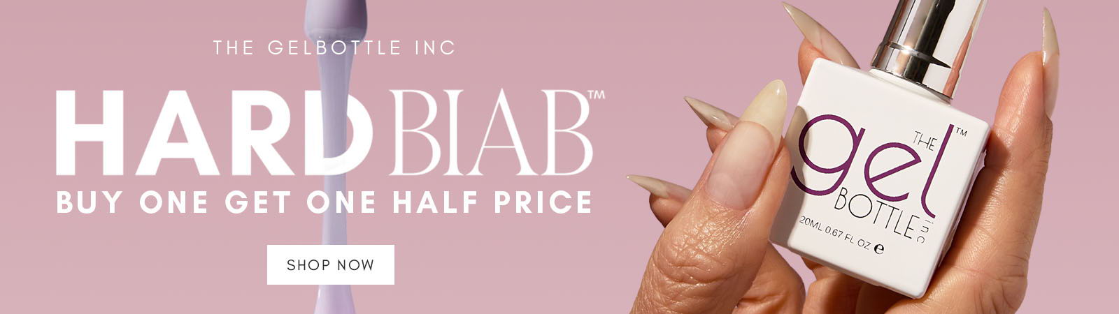 Promotional image for Hard Blab gel, buy one get one half price.