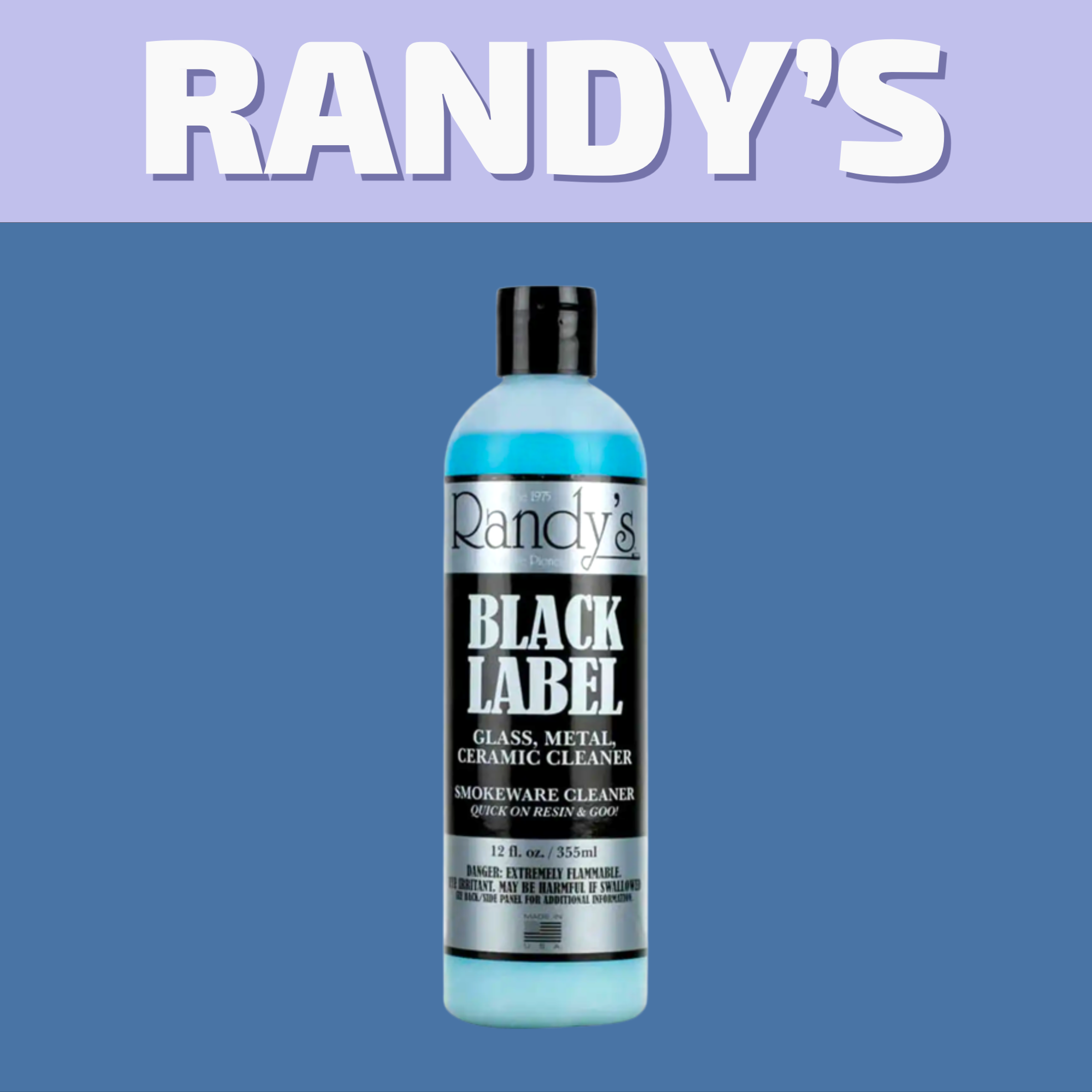 Buy Randy's Black Label and other bong cleaners for same day delivery or visit the best cannabis store on 580 Academy Road.   