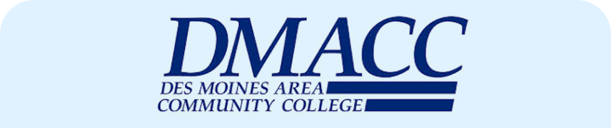 Logo of Des Moines Area Community College (DMACC).