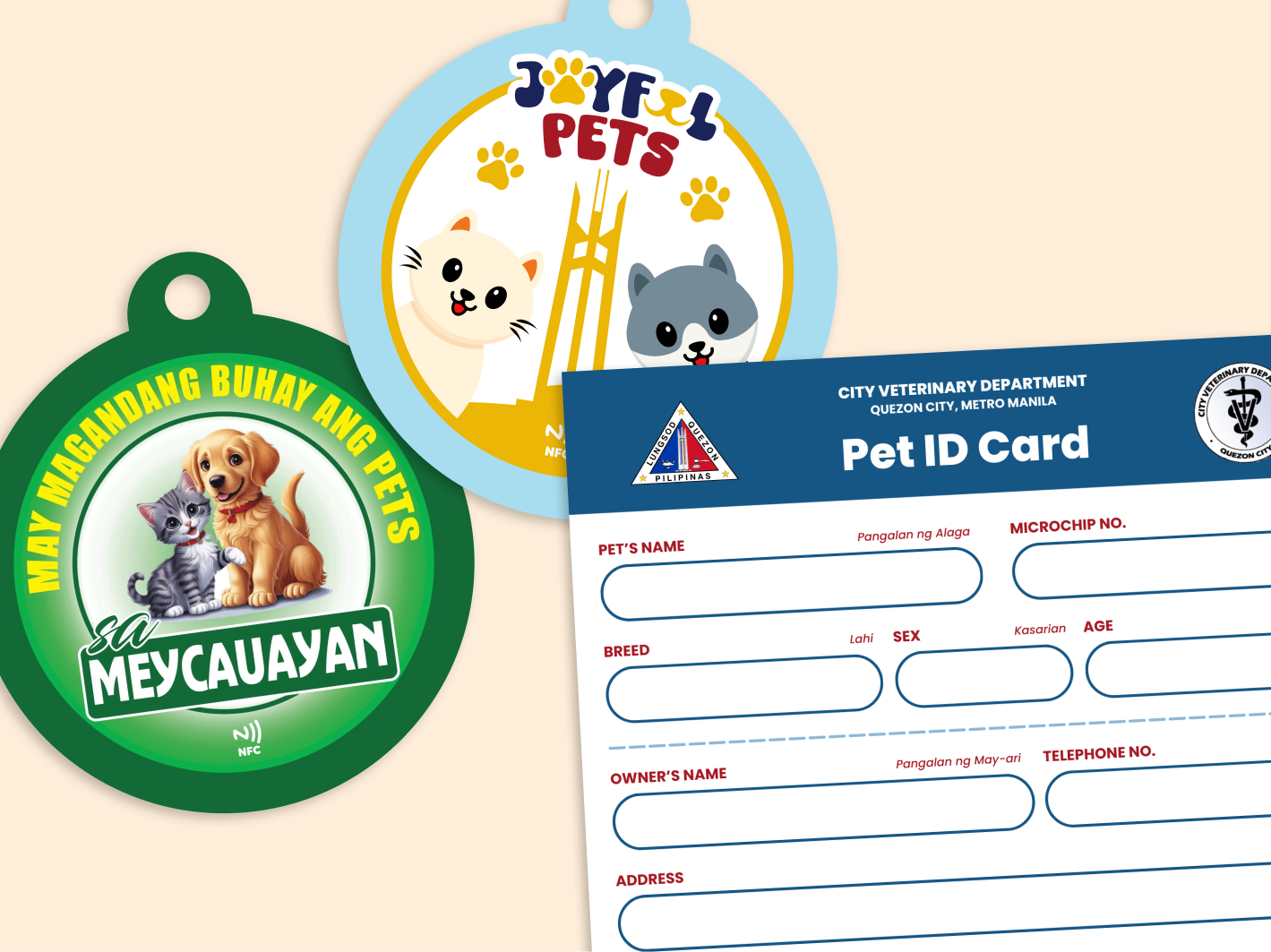 City-Branded ID Tags and Vaccine Cards