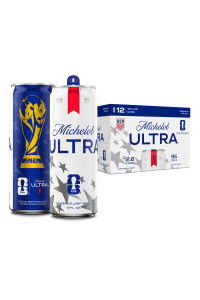 Michelob Ultra beer cans featuring World Cup design and packaging.