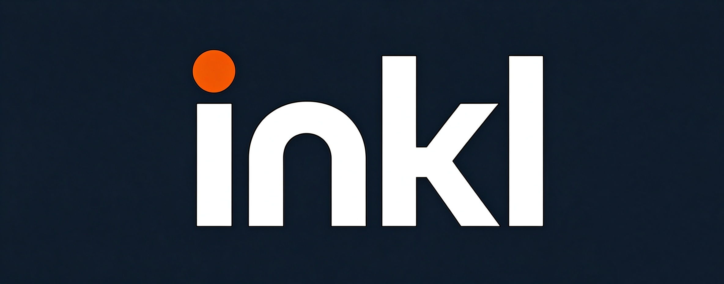 Logo of inkl on a dark background.
