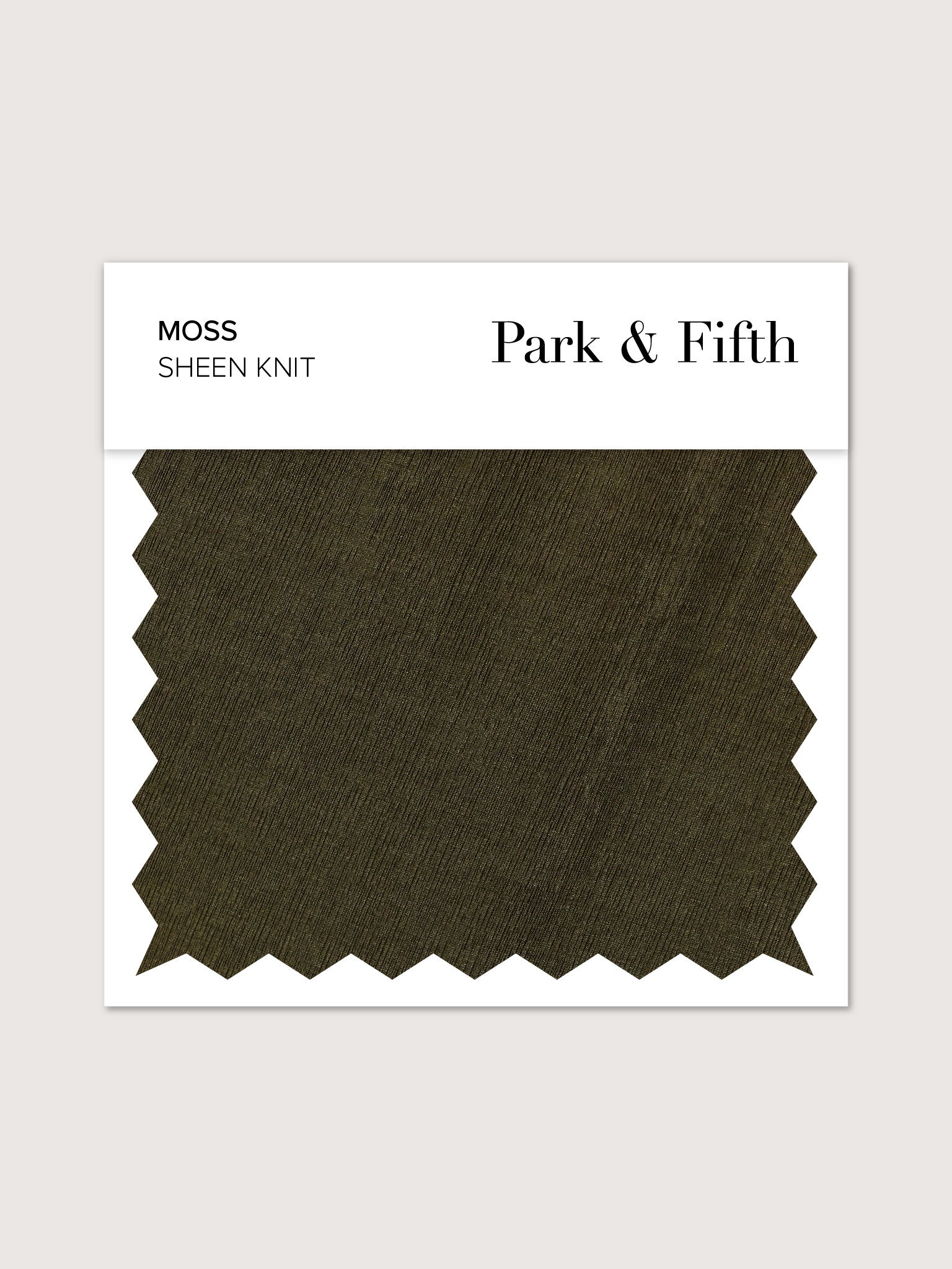 Moss sheen knit fabric swatch from Park & Fifth.
