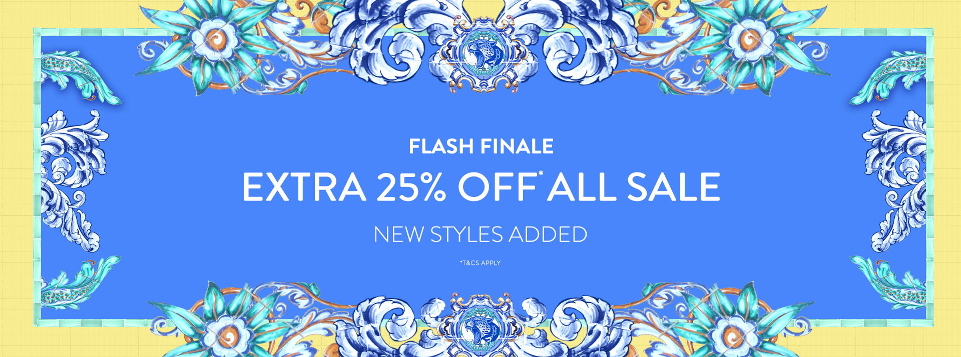 Banner promoting extra 25% off all sale items.