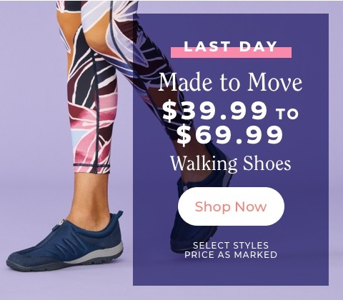 Walking Shoes at $39.99
