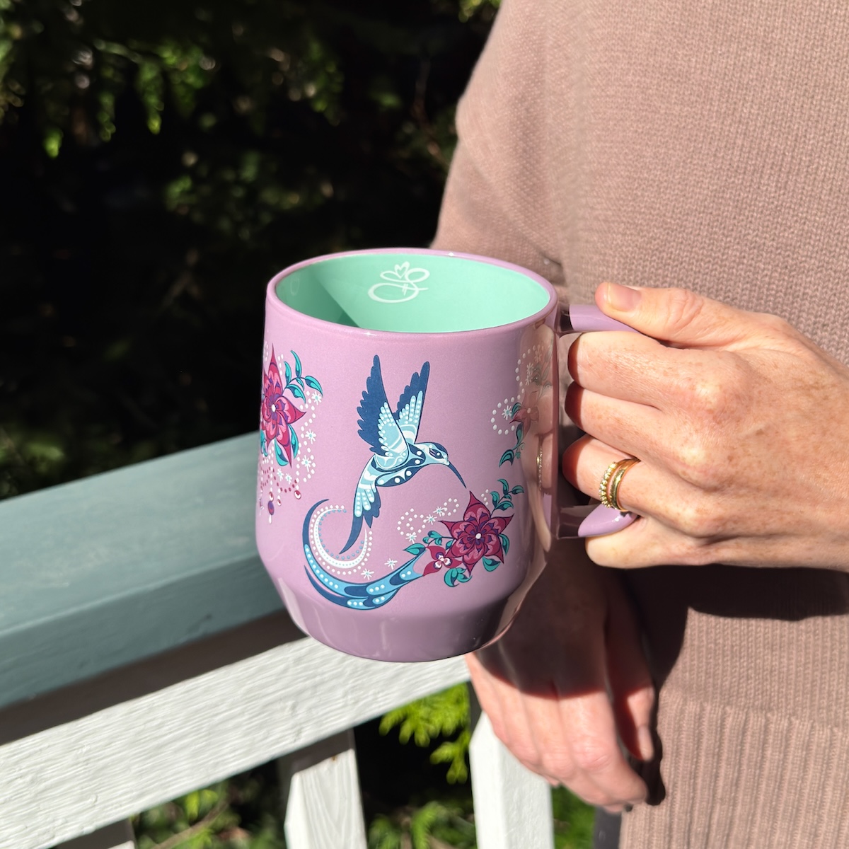 Big ceramic mugs 20oz with Indigenous First Nations artwork