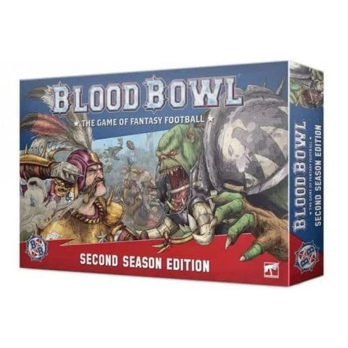 Box cover of Blood Bowl, a fantasy football board game, Second Season Edition.