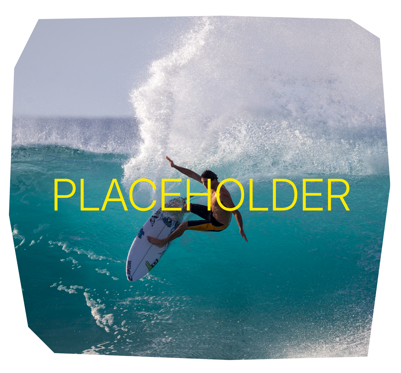 Surfer riding a wave with dynamic movement and splashing water.