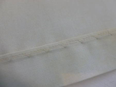 Finished Blind Hem Stitch from Inside of Garment