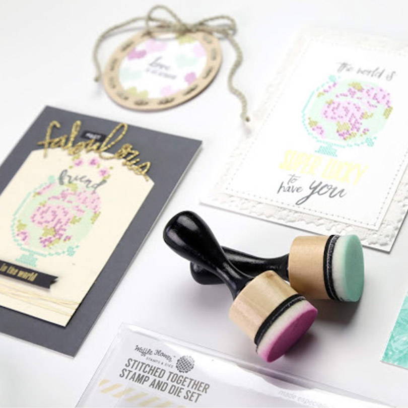 UWF Stitched Together cards by Kelly Griglione
