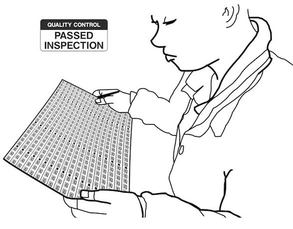 Quality control steps in LED strip manufacturing