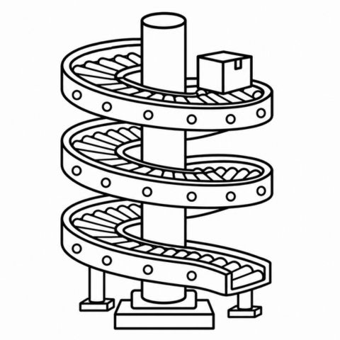 spiral roller conveyor icon 