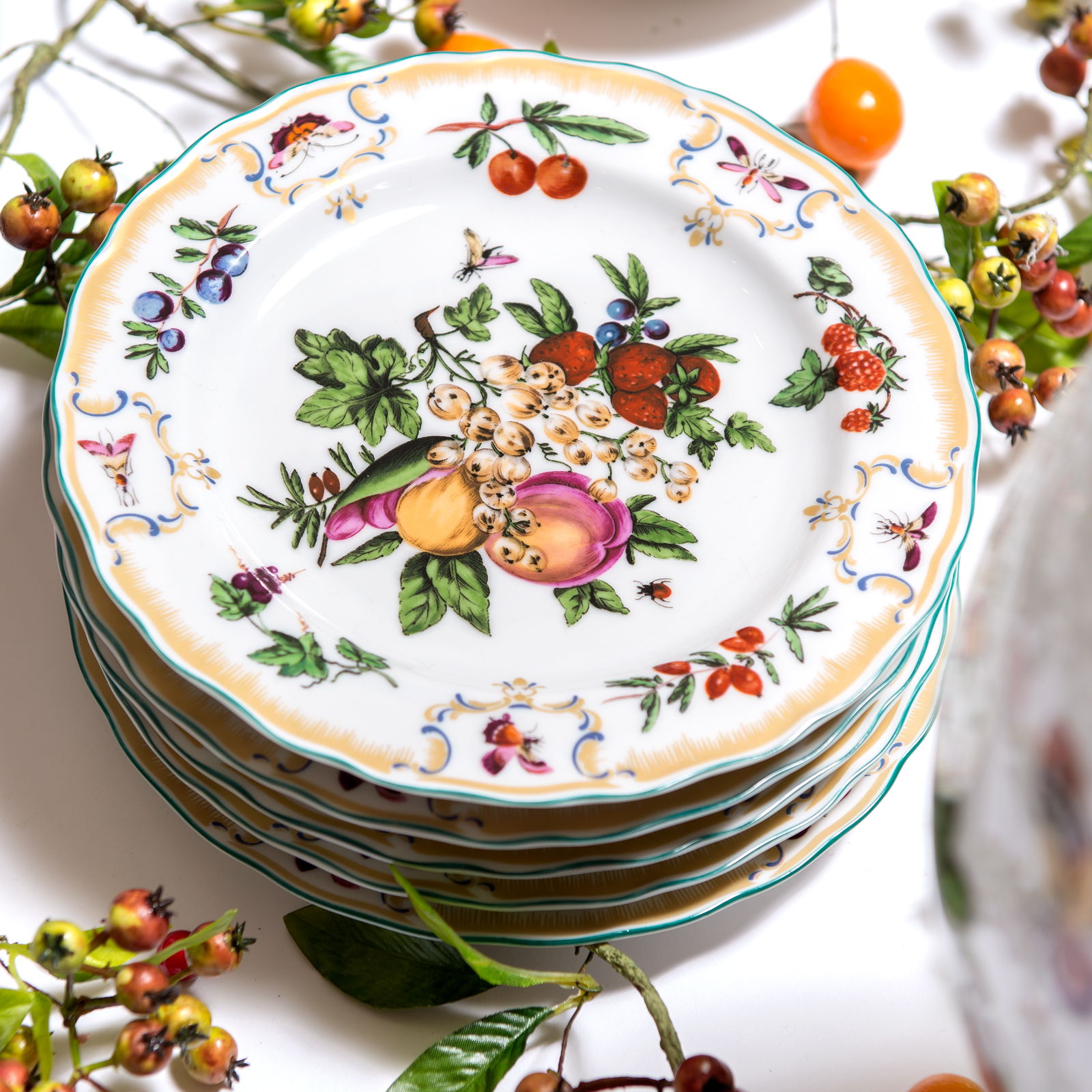 Duke of Gloucester Porcelain Salad or Dessert Plates Set