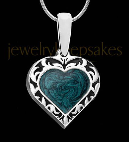 Paradise Heart Silver Ashes Into Jewelry