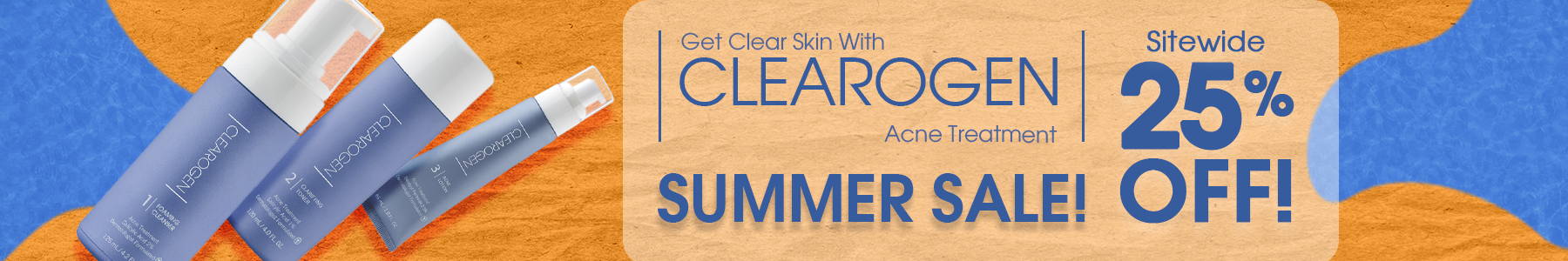 Clearogen summer sale - save 25% off sitewide!