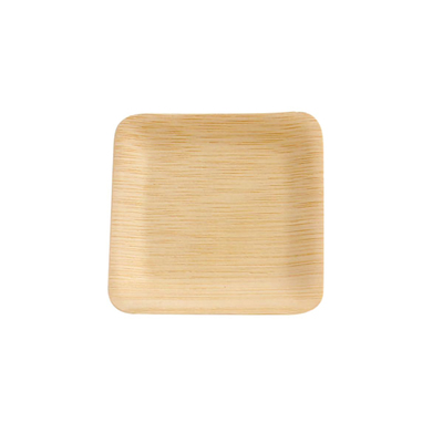 A square bamboo plate