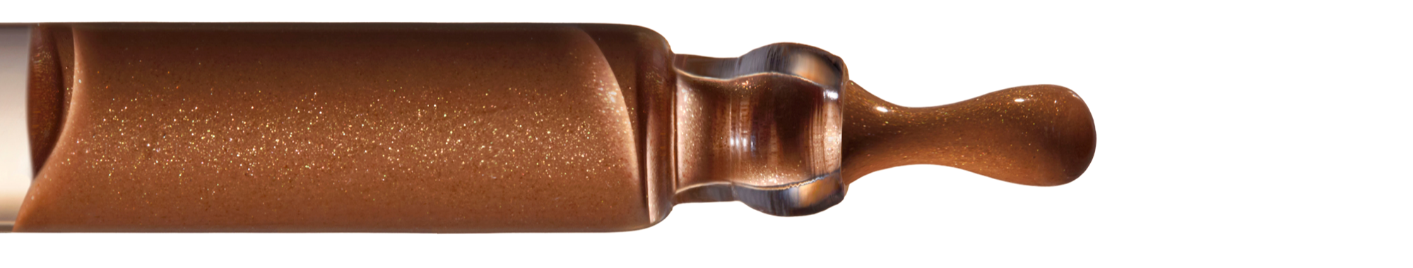 Two bottles of liquid foundation in a rich brown shade.