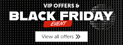 VIP offers and Black Friday event announcement with call to action.