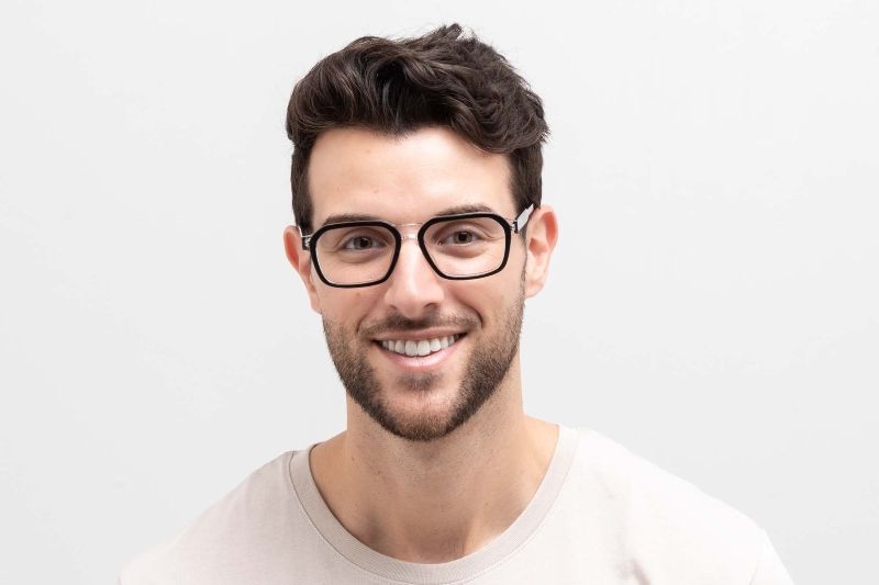 Man wearing Haya acetate glasses