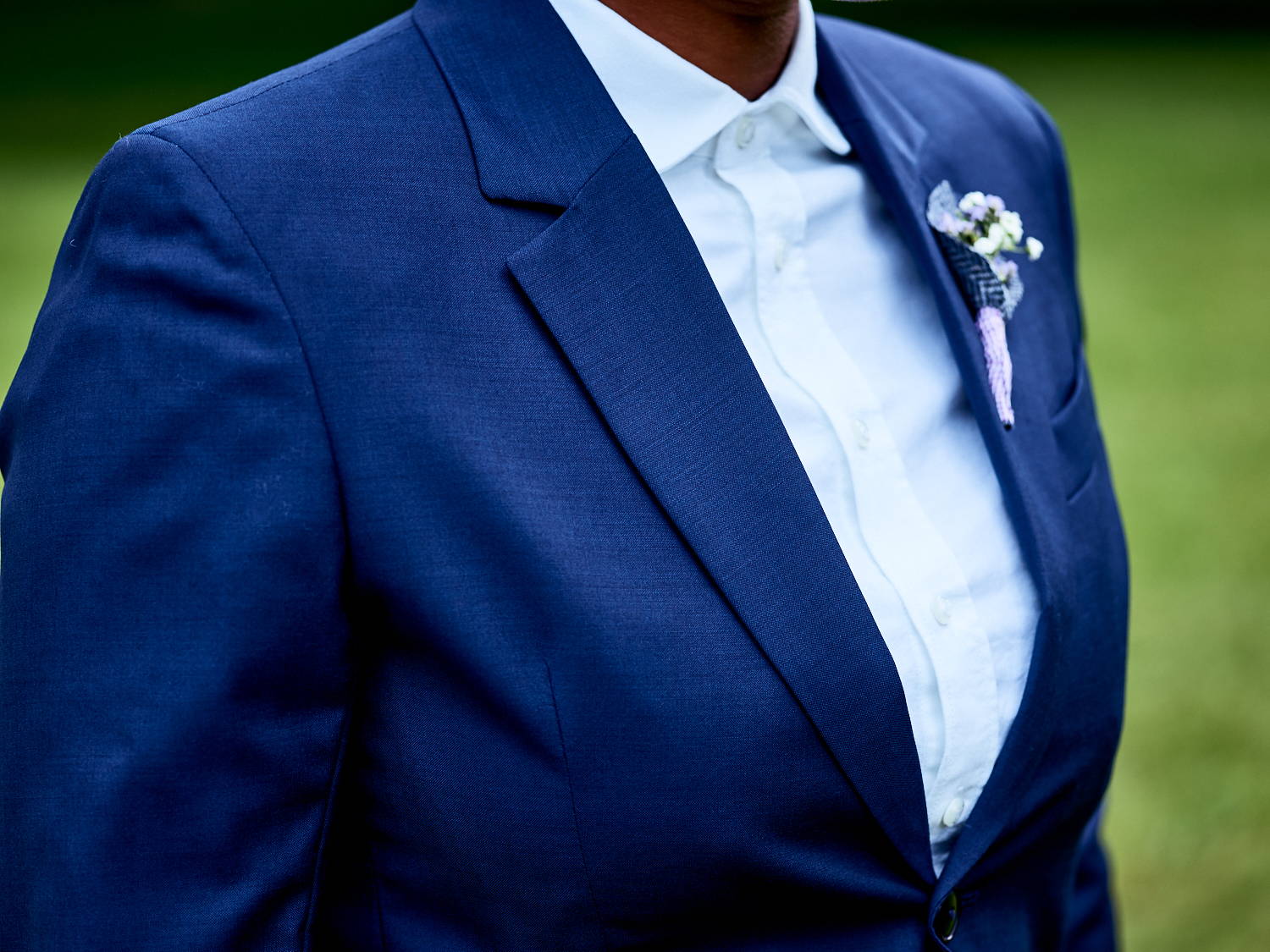 navy cotton blazer 