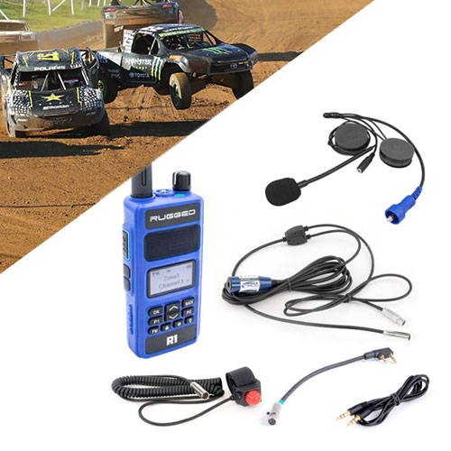short course racing communications kits for driver, spotter ,and crew