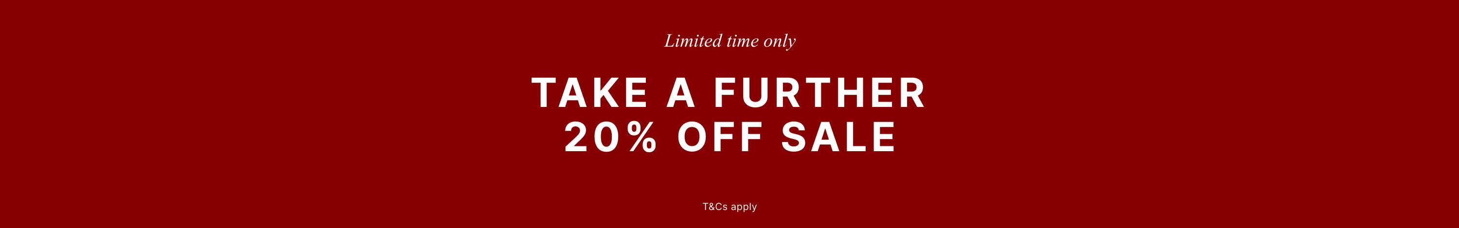 Take a further 20% off sale