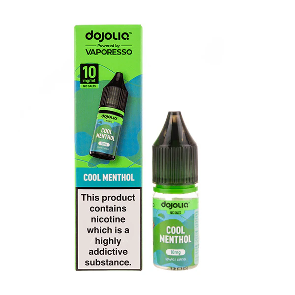Bottle of e-liquid labeled 