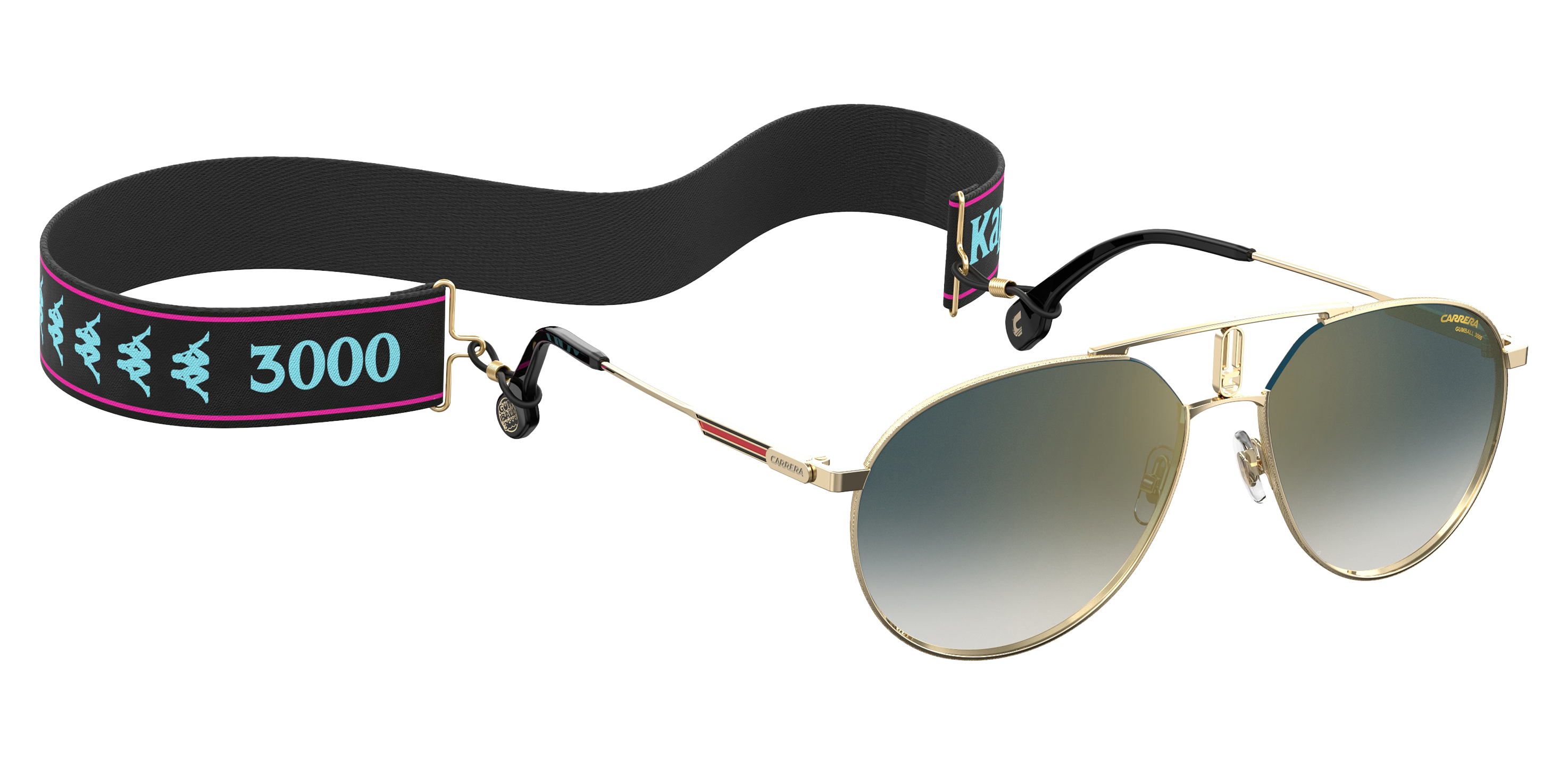 Carrera - 1025/SE Gold/Blue Shaded Gold Mirror Aviator Men Sunglasses - 59mm