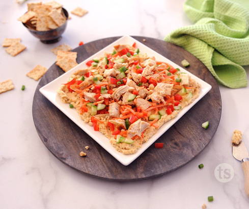 asian layered chicken dip