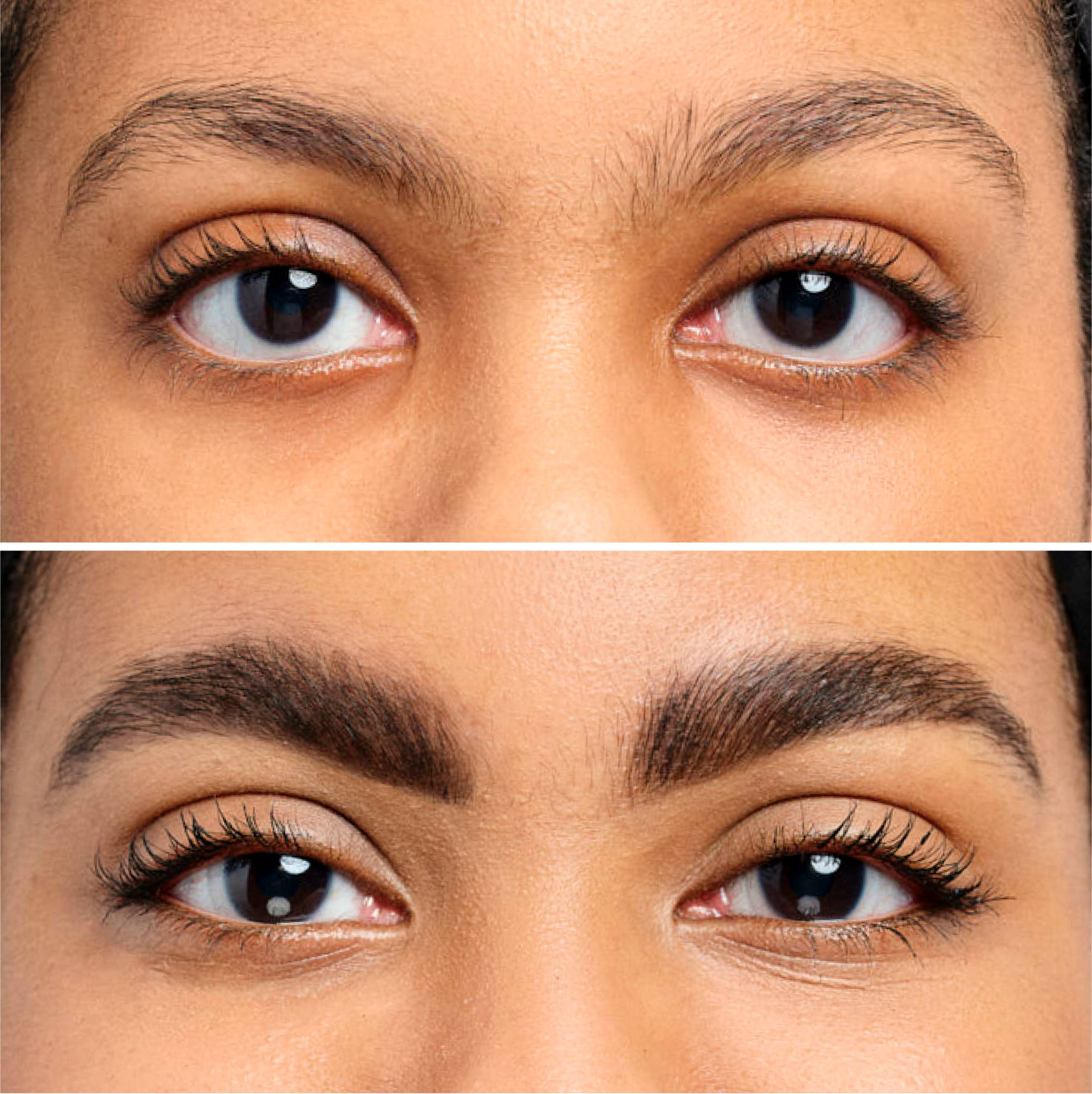 Before & after brow picture