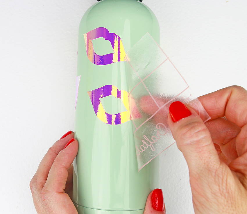 DIY Water Bottle Decorations - Kassa Holographic Vinyl