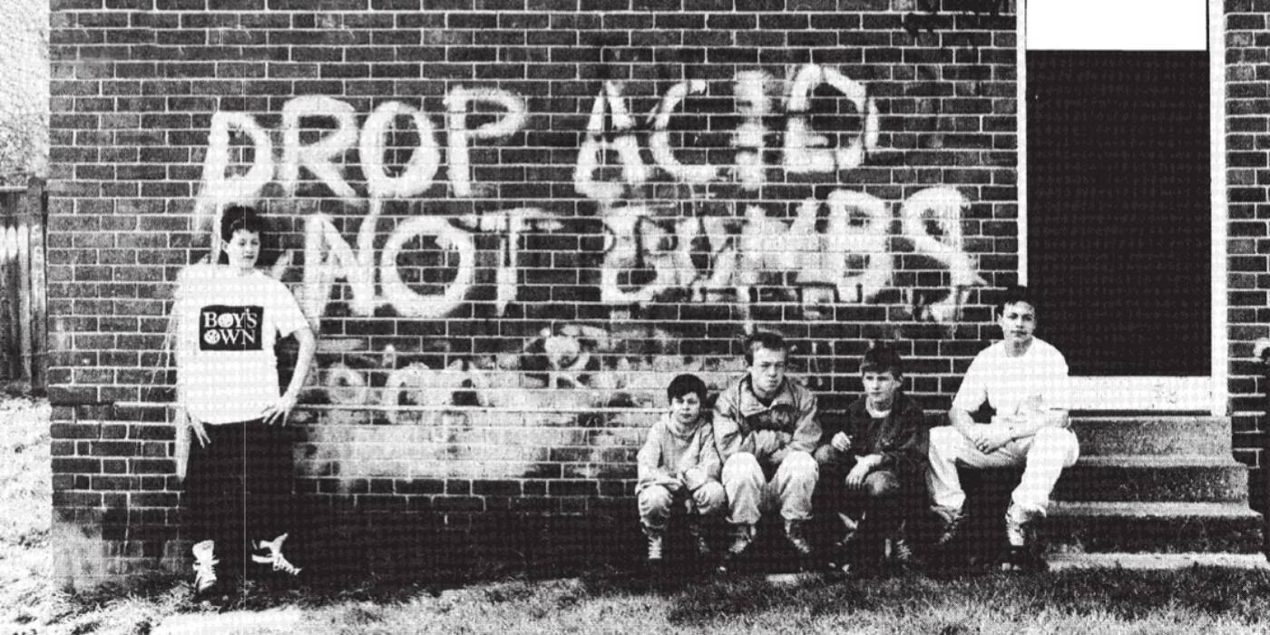 'Drop Acid Not Bombs' photograph.