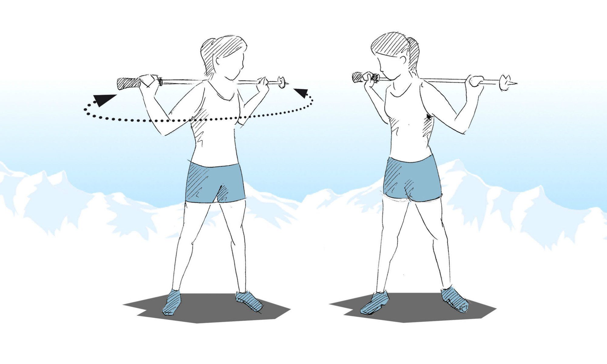 ski core warmup
