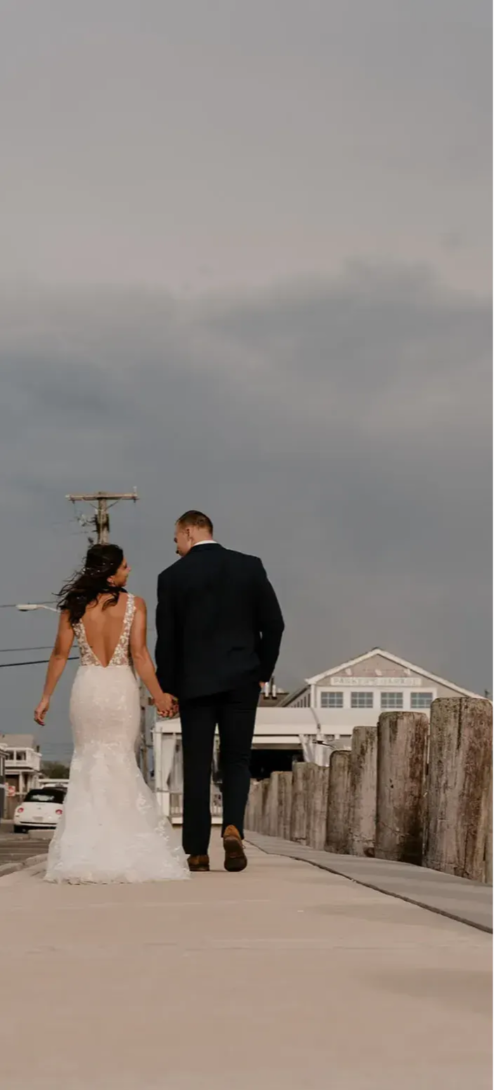 Coastal chic wedding at Parker's Garage in Beach Haven , New  Jersey