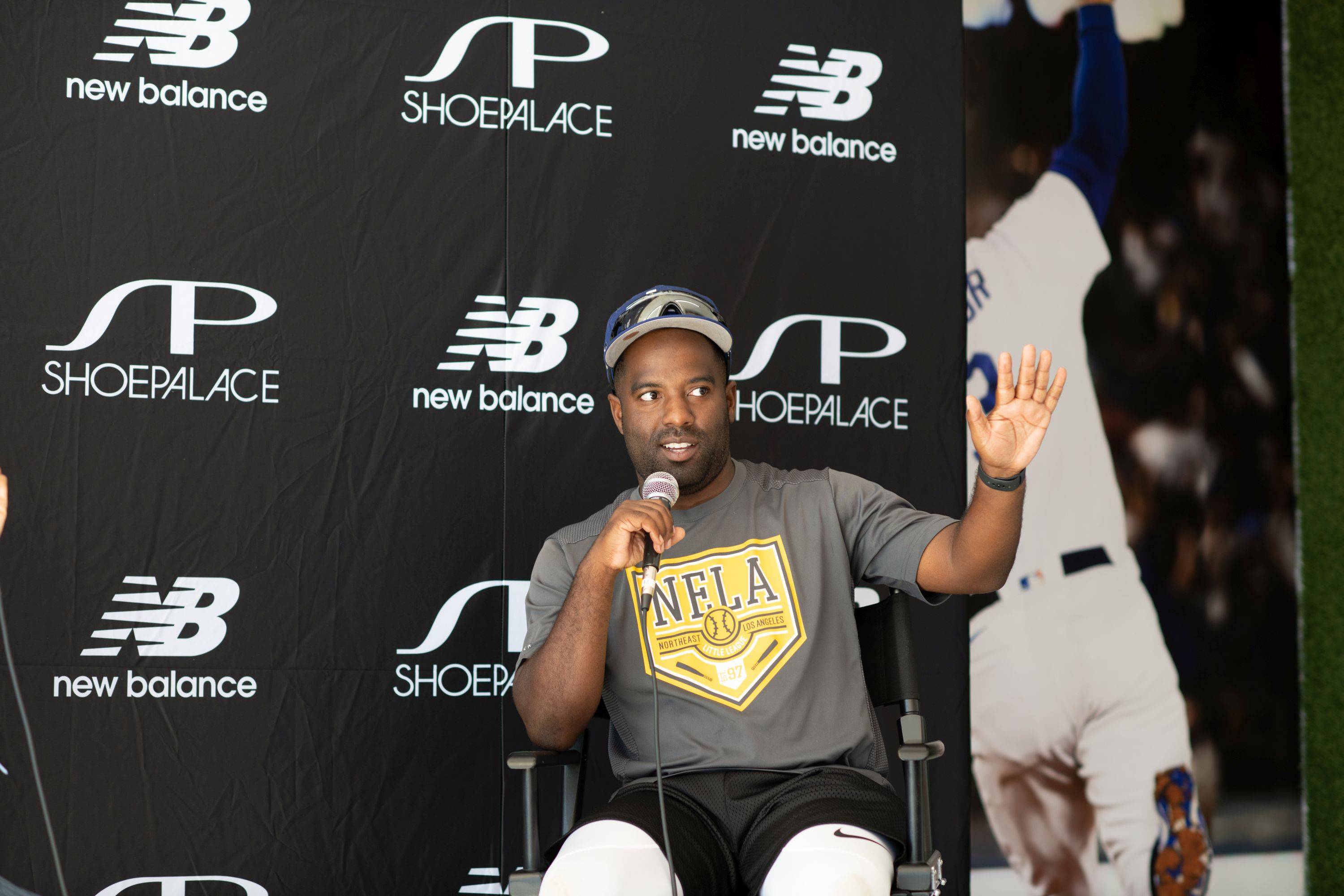 male guest speaker at sp x new balance event