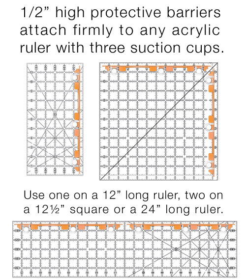 protect fingers while rotary cutting - Finger Guards for Regular Acrylic  Quilting Rulers