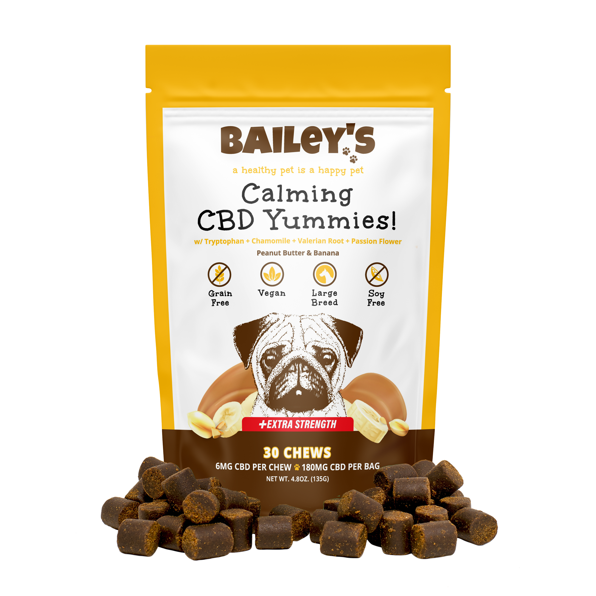 Baileys Calming CBD Yummies! 30 Count Extra Strength