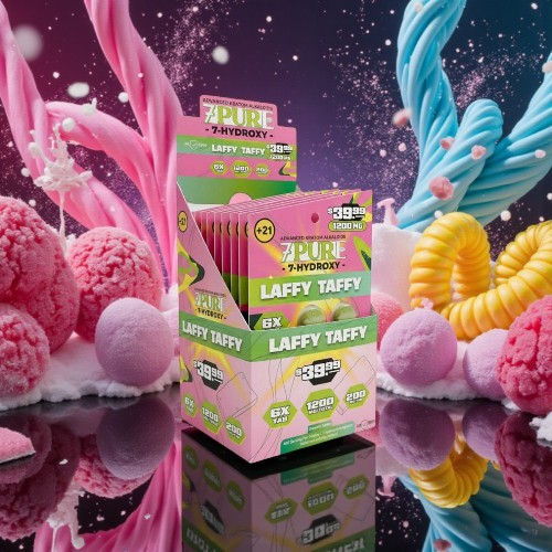 Colorful candy packaging with various sweets against a cosmic background.