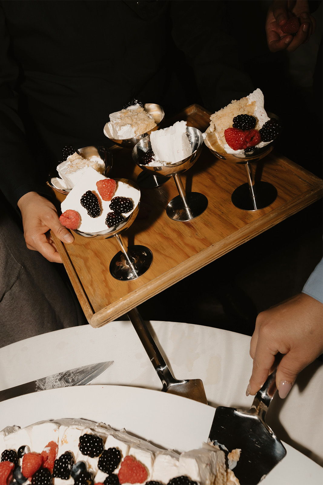 Desert being served 